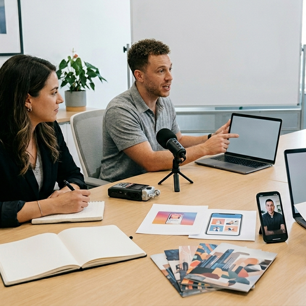 turn business conversations into marketing content