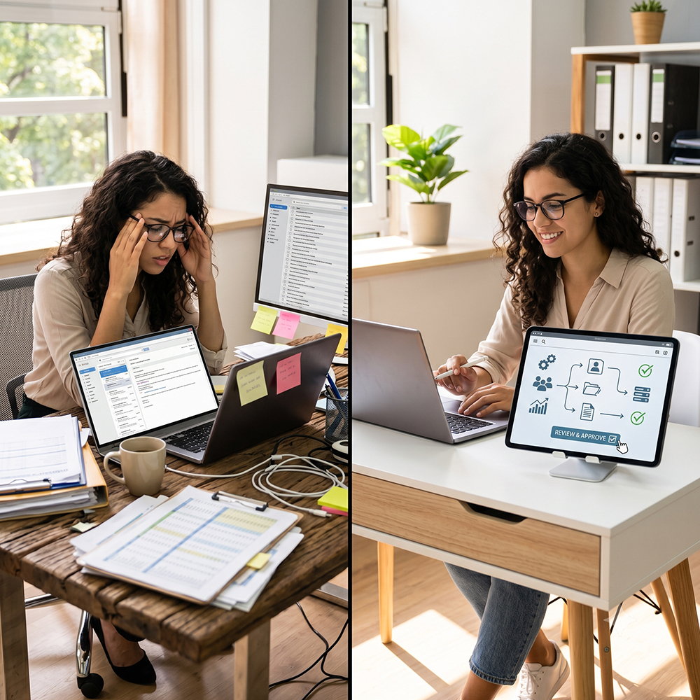 AI automation workflow for small business marketing and lead follow-up
